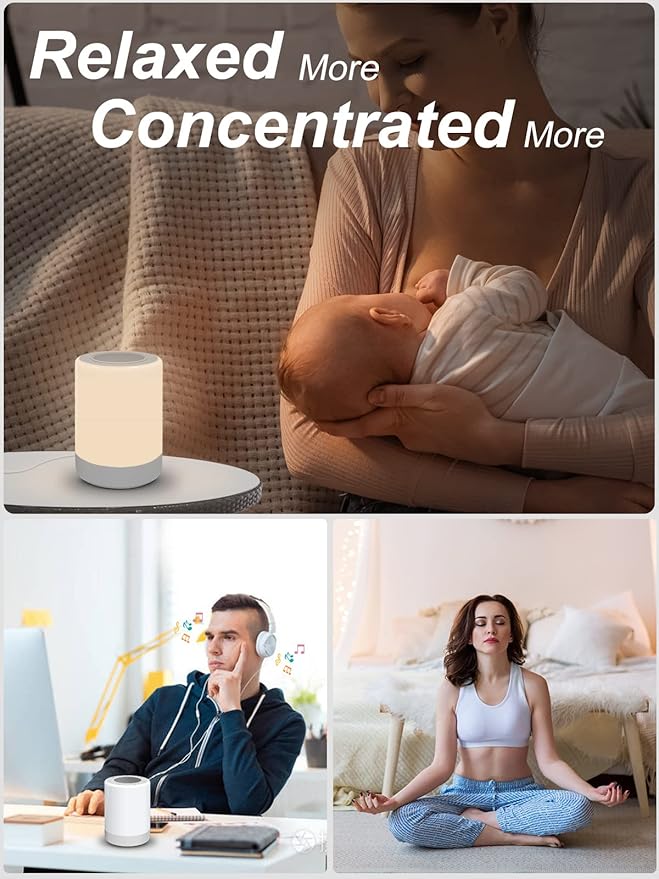 Sound Machine,White Noise Machine for Baby with Night Light, 32 High Fidelity Sounds,Plug in,5 Timers & Memory Feature, Noise Machine for Baby Kids Adults,Home