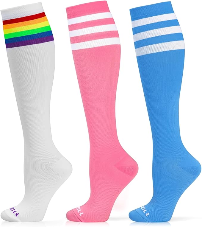 NEWZILL Medical Compression Socks for Women & Men Circulation 20-30 mmHg, Best Support for Running Athletic Cycling Nursing Travel Work and Fitness