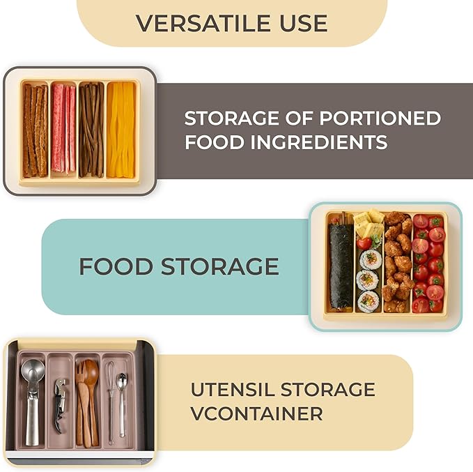 Silicone Food Storage Containers with Airtight Lids, 26.4oz Dual-Seal Leakproof Silicone Freezer Molds for Baby Food, Snacks, Cutlery & More - BPA Free, Stackable, Microwave, & Dishwasher Safe, Yellow