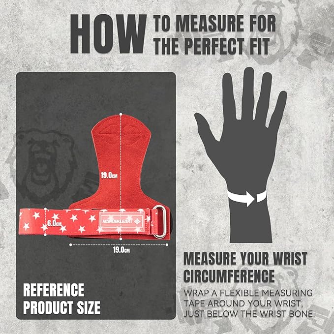 MANUEKLEAR Gym Straps Weight Lifting, Double Leather Lifting Straps for Men Deadlift with Cushion Wrist Loop, Gym Lifting Wrist Wraps for Weightlifting