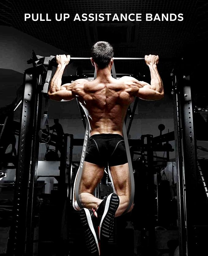 HAPBEAR Pull Up Assistance Bands Set of 5 - Resistance Bands for Working Out, Stretching, Physical Therapy, Muscle Training