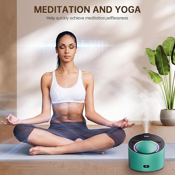 Sound Machine & Aroma Diffuser Pro 4-in-1 Sleep System, Premium Metal Shell with Schumann Resonance &Night Light, White Noise &50+ Natural Sounds -for Sleep, Focus, Relaxation -Adults Kids Baby