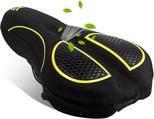 Bike Seat Cover for Men & Women Comfort, Narrow Bike Seat Cushion Cover, Padded Seat Cover for Bike, Soft Bicycle Seat Covers for BMX, Exercise Bikes, Indoor and Outdoor Cycling Seat Cover