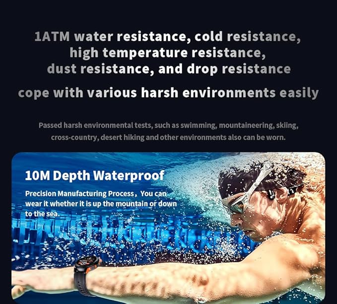 Gravity C25 1.43" AMOLED Smartwatch with Always-On Display, Bluetooth Call, AI Voice, 100+ Sports Modes, Heart Rate & Sleep Monitor, 1 ATM Waterproof, Fitness Tracker for iOS & Android (Orange)