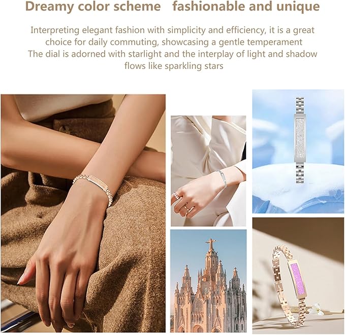 Smart Bracelet Fitness Tracker Heart Rate Monitor Sleep Tracker Step Counter Calories Pedometer Activity Tracker Remote Camera Dress Health Wristband for Women Ladies