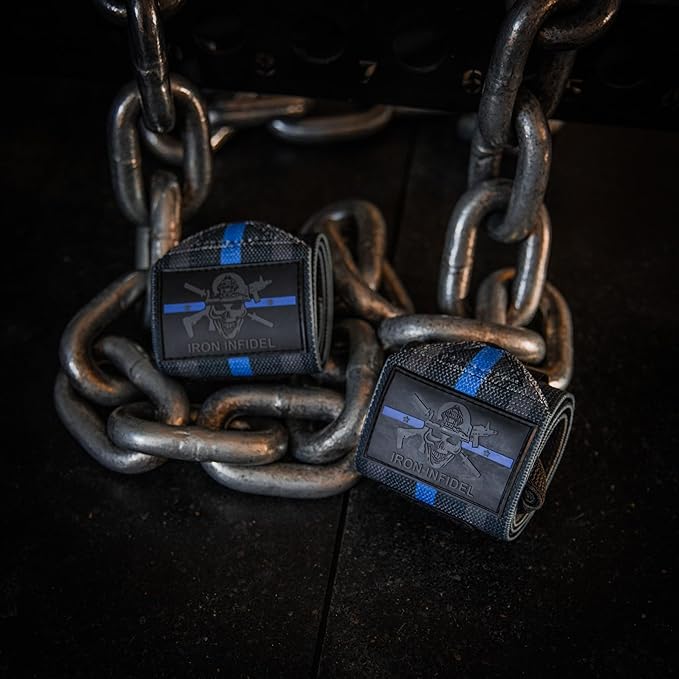 Iron Infidel Wrist Wraps for Weightlifting - 18" and 24" Heavy Duty Support for Working Out, Gym Accessories for Men - Use for Lifting, Crossfit, Fitness, Exercise, Bench Press, Powerlifting