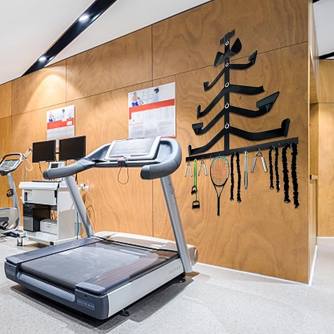 LAT Pull Down Bar Storage Rack, Gym Accessories Rack LAT Bar Organizer, LAT Pulldown Attachments for Different Cable Handles,Home Gym and Gym Wall Storage