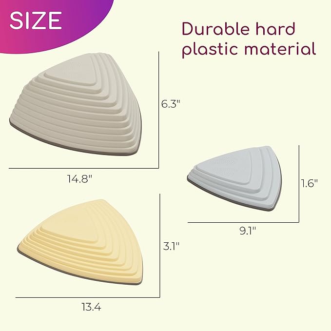 12 Pcs Stepping Stones for Kids Non-Slip Obstacle Course Stepping Stones Kids Indoor Outdoor Sensory Playground Develop Balance BONUS Hopping stickers