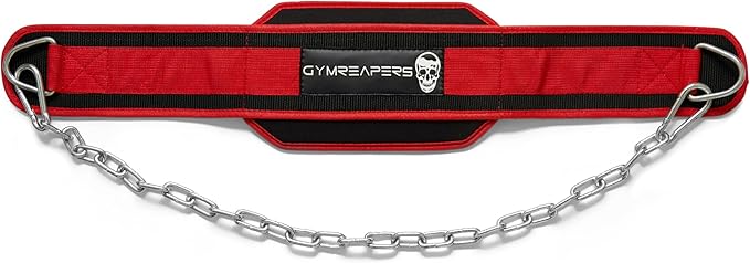 Gymreapers Dip Belt With Chain For Weightlifting, Pull Ups, Dips - Heavy Duty Steel Chain For Added Weight Training