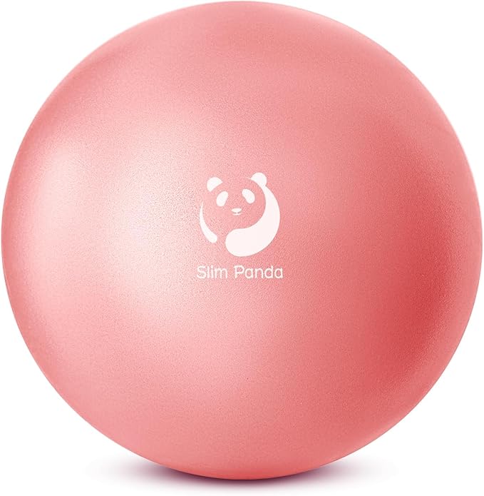 Slim Panda Pilates Ball, 9 Inch Small Exercise Ball, Anti Burst Mini Yoga Ball for Stability, Workout, Barre, Core Strength, Physical Therapy, Balance, Stretching