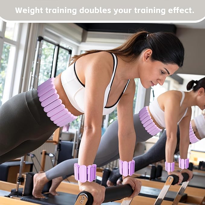 Silicone Adjustable Weighted Belt for Women & Men – DIY Weighted Walking & Exercise Belt with Removable Weights – Gym, Strength Training, Yoga, Hiking – Free Weight Adjustment for Wrist & Ankle