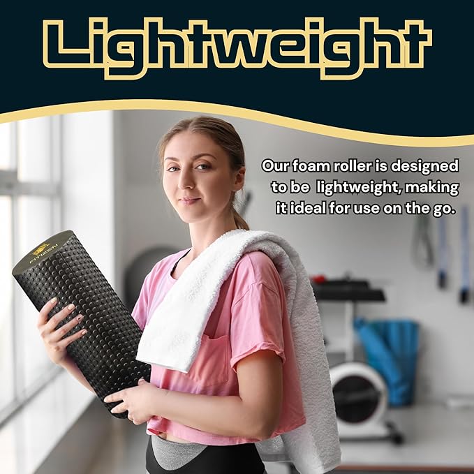 Fitizen Foam Roller – Muscle Massage Rehab Stiff Back Pain Physical Therapy Deep Tissue Firm Exercise Equipment Home Gym Stress Yoga Pilates for The Fit Citizen by FitNation