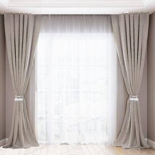 18 Inch Strong Magnetic Curtain Tiebacks, Curtain Holdbacks Modern Upgrade Strong 2021 New Twisted Style Decorative Drapery Rope Tie Backs(2 Pack White)