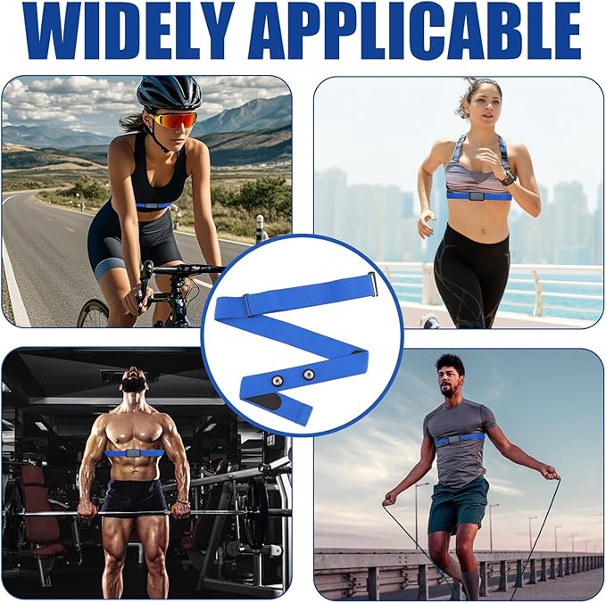 Heart Rate Monitor Chest Band for Polar H10 H9 H7, Adjustable Waterproof Replacement Chest Strap Compatible with Polar Garmin