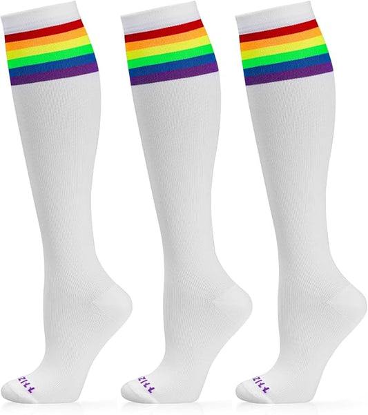 NEWZILL Medical Compression Socks for Women & Men Circulation 20-30 mmHg, Best Support for Running Athletic Cycling Nursing Travel Work and Fitness