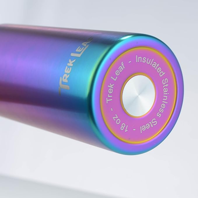 Travel Water Bottle with 3 Lids (Spout, Straw, Flip) Leak Proof, Quality, Vacuum Insulated, Stainless Steel (Twilight, 18 oz)