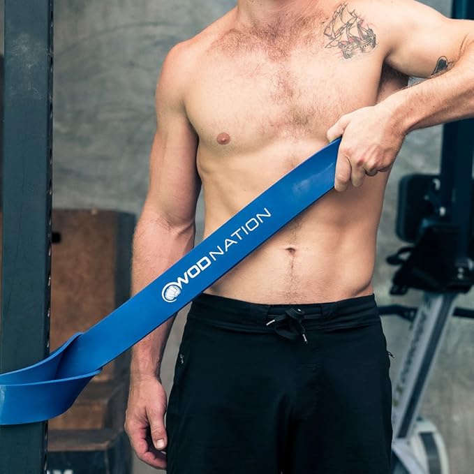 WOD Nation Pull Up Assistance Bands (10-175lbs Band) - Best for Pullup Assist, Chin Ups, Resistance Bands Exercise, Stretch, Mobility Work & Serious Fitness - 41 inch Straps