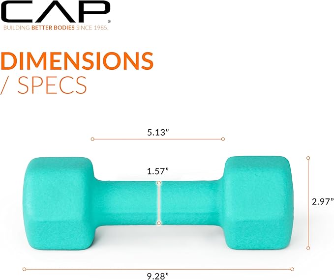 CAP Barbell Neoprene Dumbbell Weights Pairs & Sets | Multiple Colors