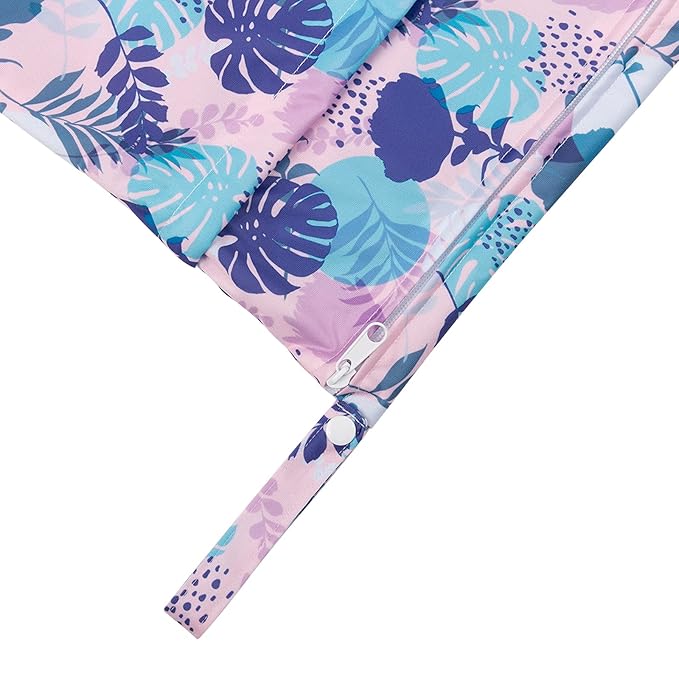 babygoal Wet Dry Bags for Baby Cloth Diapers, Washable Travel Bags, Beach, Pool, Gym Bag for Swimsuits & Wet Clothes with Two Zippered Pockets 3 Pack, 3LN19