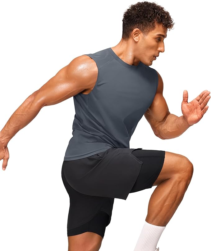 Junlan Sauna Suit for Men - Sleeveless Sauna Shirt Sweat Vest for Gym Workout