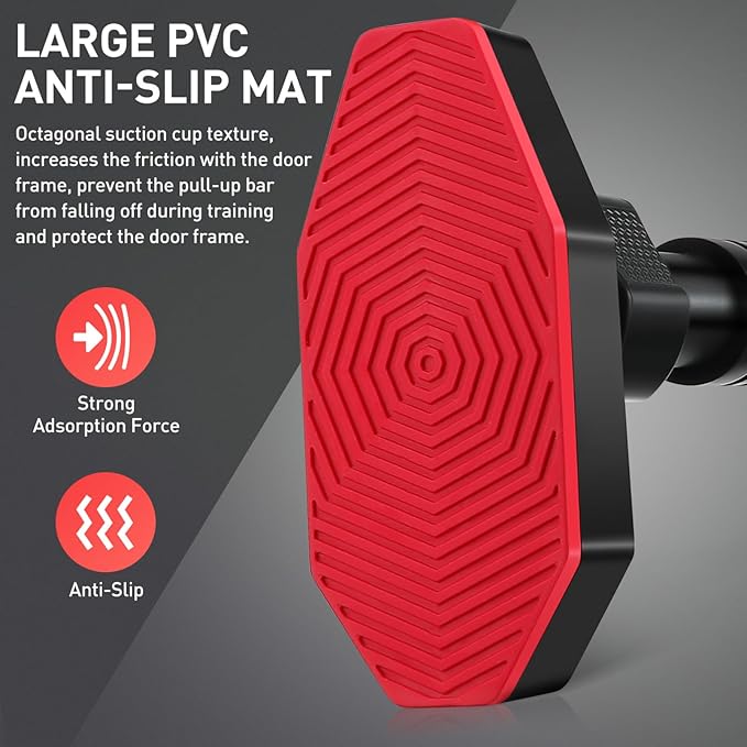 Gadpiparty Pull Up Bar for Doorway -Heavy Duty 440LBS, No Screws for Renters & Home Gym, Adjustable 27.5-39 Inch, Easy Install Secure Lock