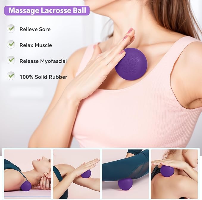 HASHMUST Pilates Ring Kit 12 PCS for Women, Home Workout Equipment with Magic Circle, Mini Exercise Ball, Resistance Bands, Massage Lacrosse, Yoga Strap, Full-Body Fitness Set for Toning & Gift