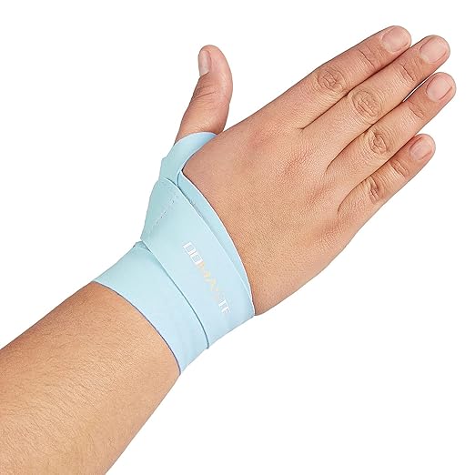 Pickleball Wrist Brace Support for Tennis, Ultra Thin Elastic Wrist Wraps, Lightweight, Breathable and Skin Friendly(Azure,Right)