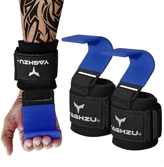 Weight Lifting Hooks, Padded Weight Lifting Straps Wrist Straps for Men and Women, Premium Deadlift Straps for Weightlifting and Powerlifting, Weight Lifting Gloves for Pull Ups