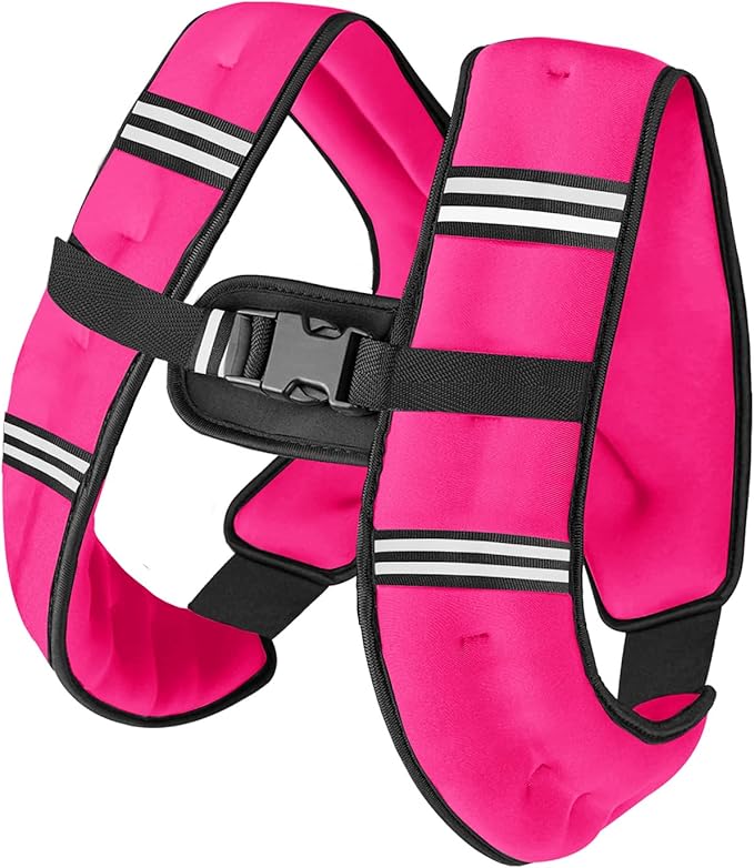 Zikopomi Weighted Vest Woman Man, 6lb/8lb/12lb/16lb/20lb/25lb/30lb Weight Vest with Reflective Stripes for Workout, Strength Training, Running, Fitness, Muscle Building, Weight Loss, Rucking Vest