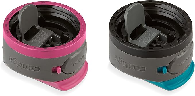 Contigo Cortland Chill 2.0 Vacuum-Insulated Stainless Steel Water Bottle Spill-Proof Lid Preserves Temperature for Hours 24oz 2-Pack Juniper & Dragonfruit Ideal for Travel and Daily Use