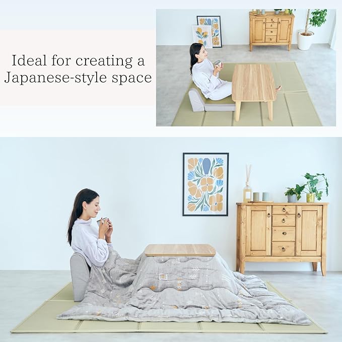 BJDesign Foldable Igusa Tatami Floor Chair - Zen Meditation Cushion and Seat, Dual-Purpose, Eco-Friendly, Handmade with Natural Materials, Easy to Store - Versatile Seating for Adults and Kids