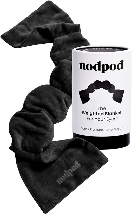 Nodpod Gentle Pressure Sleep Mask | Patented Light Blocking Design for Sleeping, Traveling & Relaxation - Black Onyx