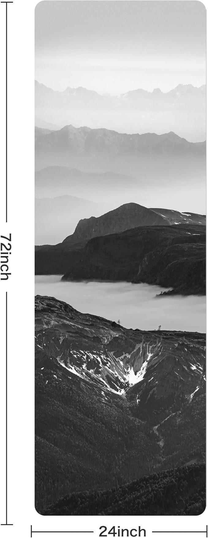 Non Slip Yoga Mat TPE Workout Mat for Men Women, Thick Workout Mat with Carrying Strap, Fitness Mats for Exercise, Yoga, Fitness, Pilates, Floor Workouts (72" x 24" x 6mm)