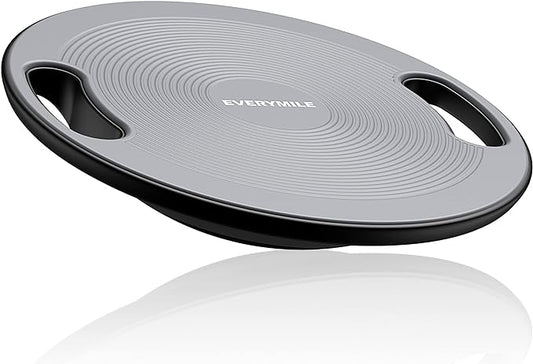 EVERYMILE Wobble Balance Board, Exercise Balance Stability Trainer Portable Balance Board with Handle for Workout Core Trainer Physical Therapy & Gym 15.7" Diameter No-Skid Surface