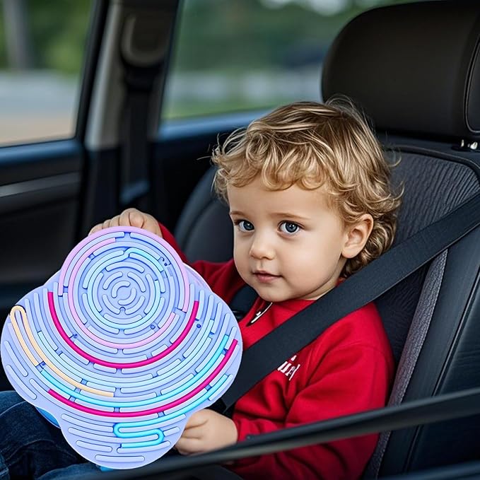 Silicone Sensory Activity Board,Fidget Toy for Calming, Stress, Anxiety, ADHD , Autism , Silent, No Mess , Kids 3+ & Adults,Autism Toys (Airship)