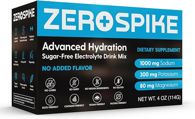 No Sugar Electrolytes Powder Packets | Keto & Fasting Salts Drink Mix | Supplements: The Key Hydration Nutrients Missing from Purified Water | Clean, Unflavored, Calorie Free | 30 Sticks