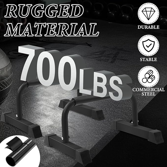 Push Up Bar, 700 LBS Potable Dip Bar with EVA Handle for Home GYM Gymnastics Calisthenics Equipment Apartment Courtyard Balcony Exercise Fitness Upper Body Arm Back Man Woman Kid