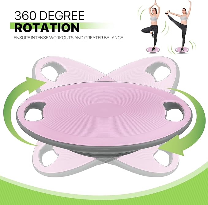 Wobble Aerobic Step Platform Balance Board with Non-skid Tpr Bump Surface, 360 Rotation for Stability Training, Versatile Home Gym Exercise Workout Step Aerobics Platform