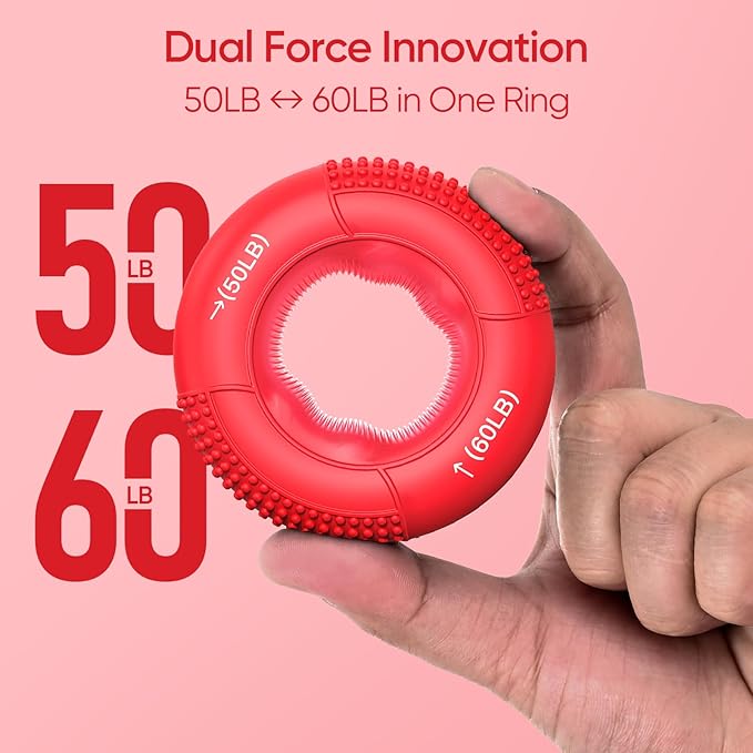 FitBeast Grip Strength Trainer, Finger Exerciser, Stress Balls for Adults 6-Piece Set, Hand Therapy for Strength, Recovery & Stress Relief, Forearm Strengthener for Men, Women & Seniors