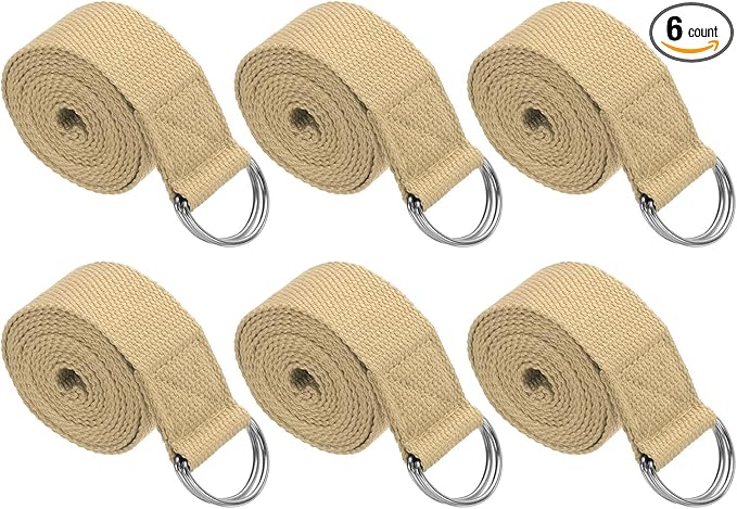 PATIKIL Yoga Strap for Stretching Cotton Yoga Belt with Adjustable Metal D-Ring Buckle Stretch Bands for Fitness Pilates