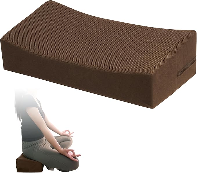 Meditation Cushion - Floor Pillow for Adults - Floor Seating & Meditation Pillow - Yoga Bolster with Washable Cover - High Density Responsive Bamboo Charcoal Foam for Sitting