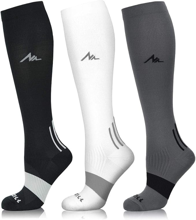 NEWZILL Medical Compression Socks for Women & Men Circulation 20-30 mmHg, Best Support for Running Athletic Cycling Nursing Travel Work and Fitness