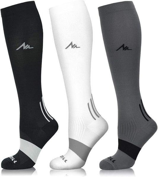 NEWZILL Medical Compression Socks for Women & Men Circulation 20-30 mmHg, Best Support for Running Athletic Cycling Nursing Travel Work and Fitness