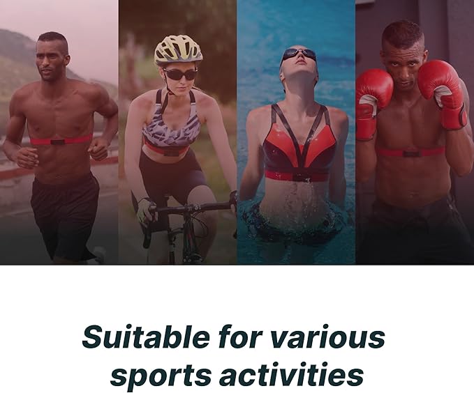 Replacement Heart Rate Chest Monitor Strap, Compatible with Frontier X2 Wahoo Tickr Polar Garmin HRM Coospo