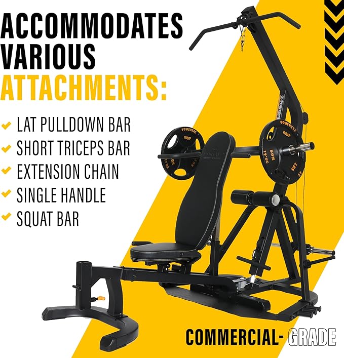 Powertec Fitness Workbench LeverSystem - Workout Bench, 500 LB Weight Capacity - Gym Equipment for Home - Adjustable Full Body Workout Machine