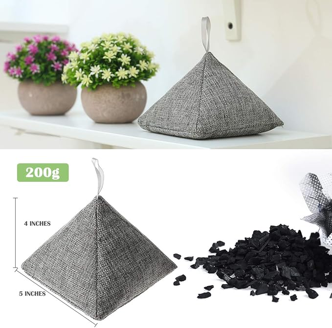 8 Pack Charcoal Bags Nature Fresh Activated Charcoal Odor Absorber Eliminator (8 x 200g)