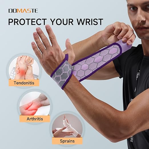 Sport Slim Wrist Wrap - Wrist Brace for Carpal Tunnel, Neoprene-Free Compression Wrist Support for Workout, Adjustable Wrist Guards Fit Right Left Hand (Saruk Grey, Pack of 1)