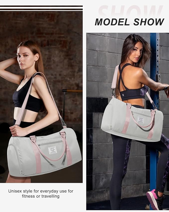 Gym Bag Womens,Travel Duffel Carry on Bag Sport Tote Bag Weekend Overnight Bag