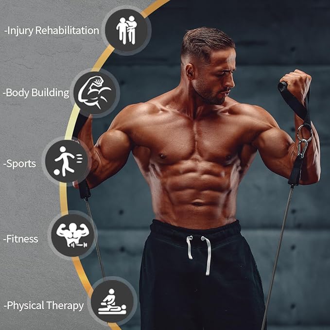 VEICK Resistance Bands, Exercise Bands, Workout Bands, Resistance Bands for Working Out with Handles for Men and Women, Exercising Bands for Fitness Weights Work Out at Home