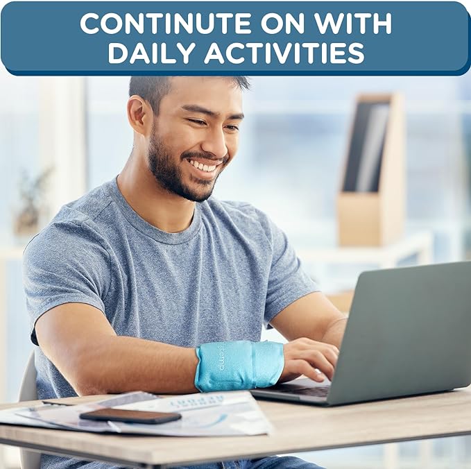 Comfytemp Wrist Ice Pack Wrap for Carpal Tunnel Relief, 2 Packs, FSA Eligible, Gel Ice Packs for Injuries Reusable for Wrist Hand Pain, Hot Cold Compress Brace, Surgery Recovery Items Gifts Men Women